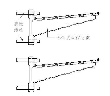 预埋式玻璃钢电缆支架安装图纸